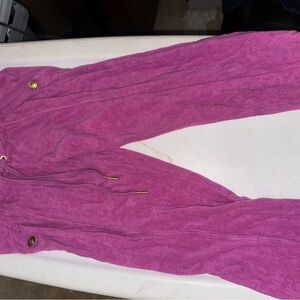 Juicy Couture Pink Velour Track Pants